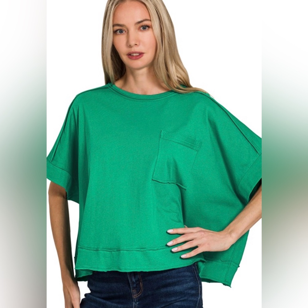 Relaxed Green Short Sleeve Tee - Unbranded New